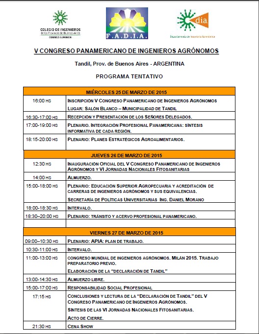 150319 Congreso Panamericano Agronomos Programa hoja 1